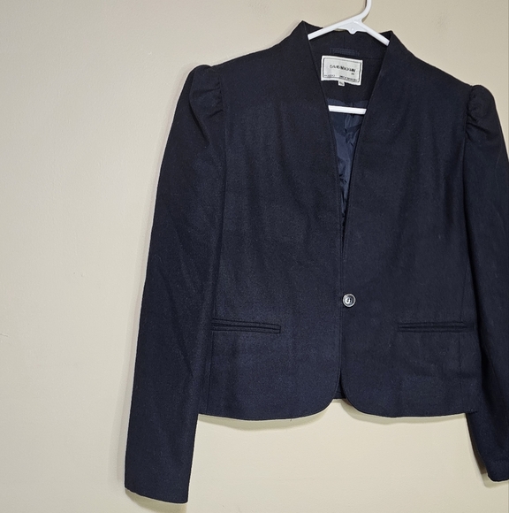 David Benjamin Wool Blazer Jacket Women's Size 13/14 Short Navy Blue Classic - Picture 2 of 11